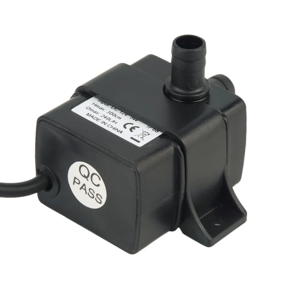 Новейшее высокое качество 240L/H DC 12V 2 фазы охлаждения процессора автомобиля Бесщеточный Водяной насос водонепроницаемый C1