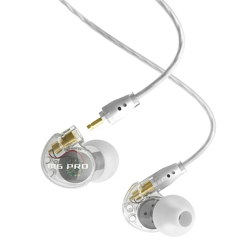 Высококачественные Проводные спортивные наушники для бега MEE Audio M6 PRO Hifi наушники-вкладыши со съемными кабелями PK se215