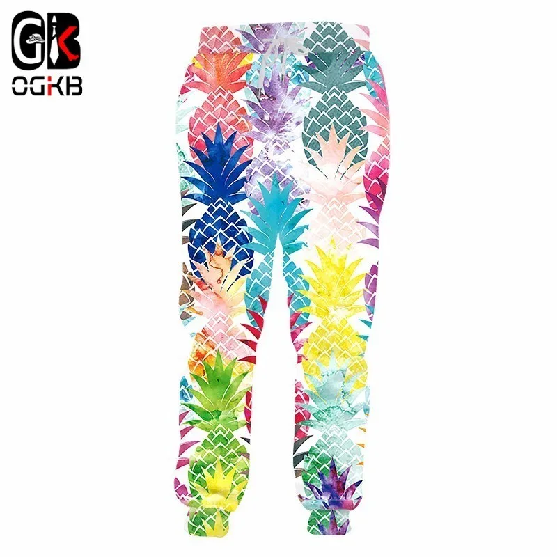 OGKB Модные мужские/женские брюки-султанки с 3d-графическим принтом акварельные