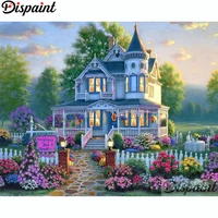 dispaint full squareround drill 5d diy diamond painting house flower scenery embroidery cross stitch home decor gift a11368