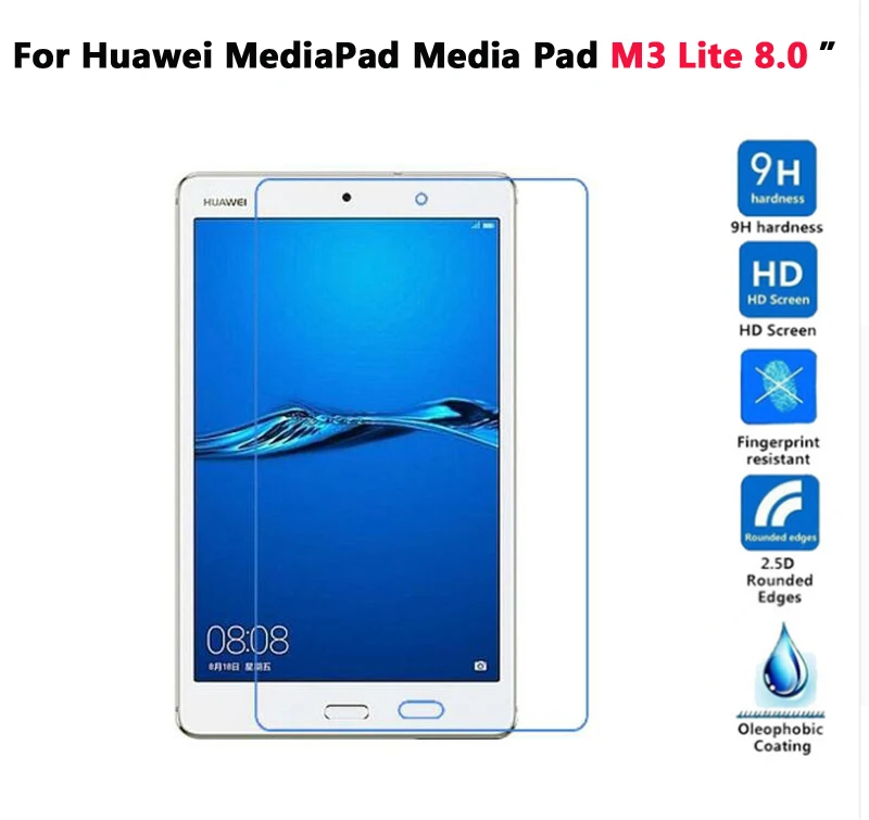 Защита экрана стекло+ чехол для huawei MediaPad M2 8,0/Медиа Pad M3 8,4/M3 Lite 8,0/M3 Lite 10,1 PU кожаный чехол - Цвет: M3 Lite 8.0