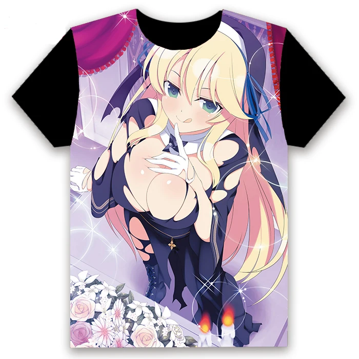 Модная футболка с аниме Senran Kagura Shinovi VS Kayano Ai косплей коротким рукавом унисекс