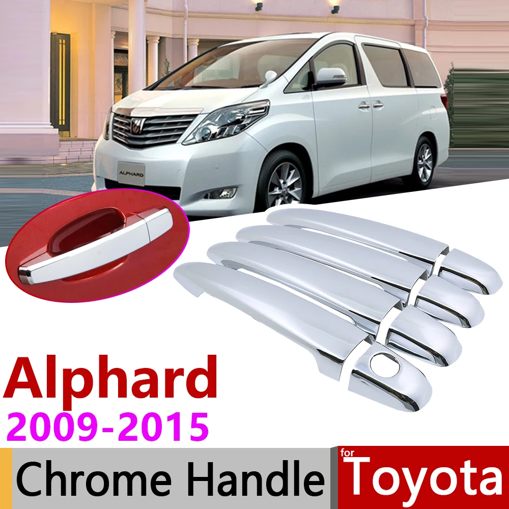 Хромированная крышка ручки двери для Toyota Alphard Vellfire AH20 2009 ~ 2015 автомобильные