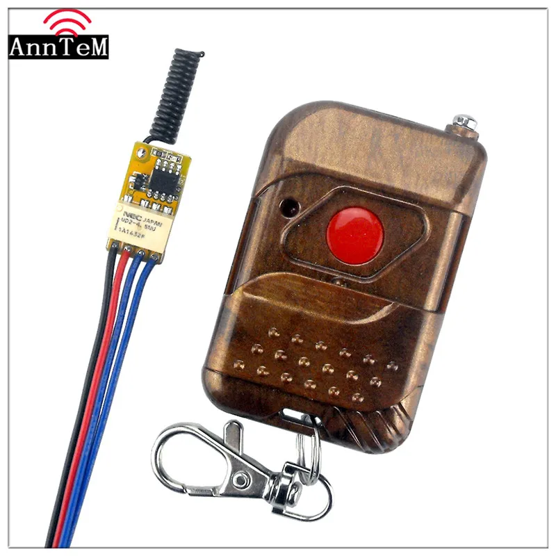 Бренд Anntem DC3.7V 4,5 V 5V 6V 7,4 V 9V 12V RF переключатель дистанционного управления реле 1CH мини беспроводной переключатель управления широкое рабочее напряжение