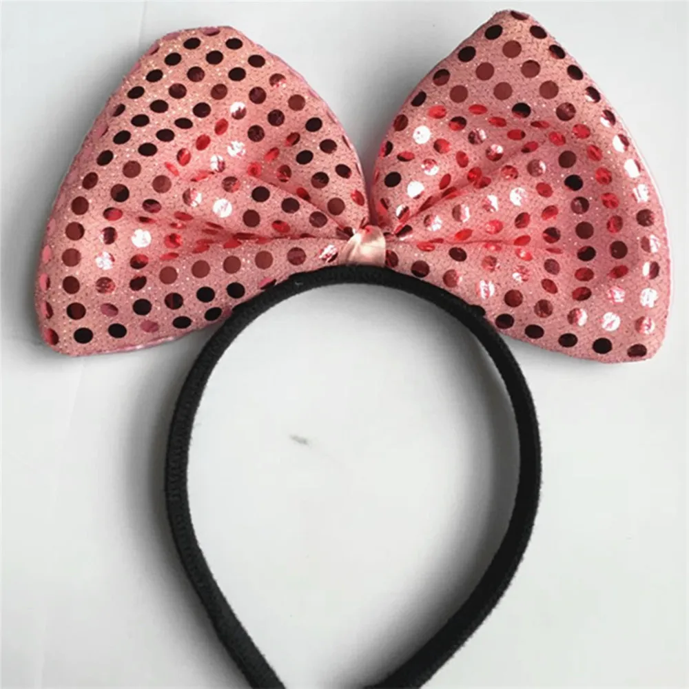 1 шт. Женский бант с пайетками повязка на голову бантом мигающий головной убор