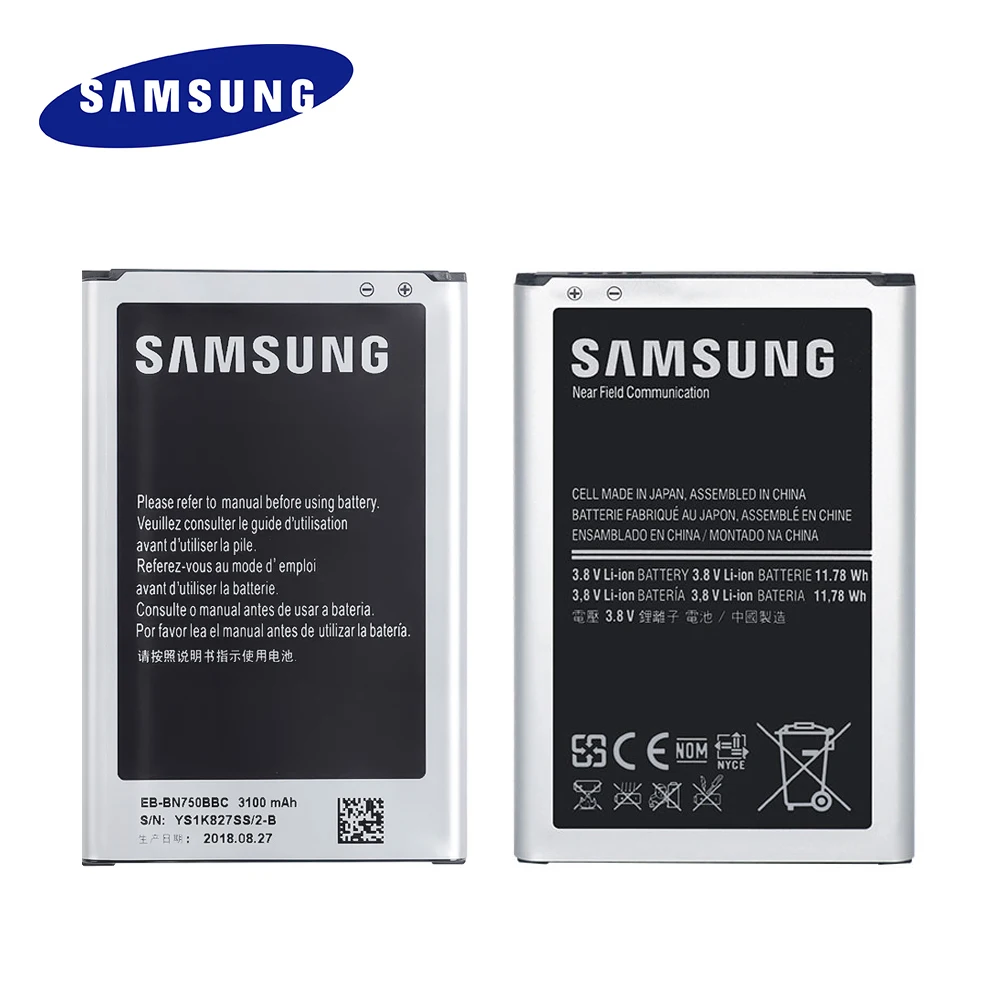 Сменный аккумулятор для Samsung Galaxy Note 3 NEO 100% оригинальный LTE NFC 3100 мАч быстрая