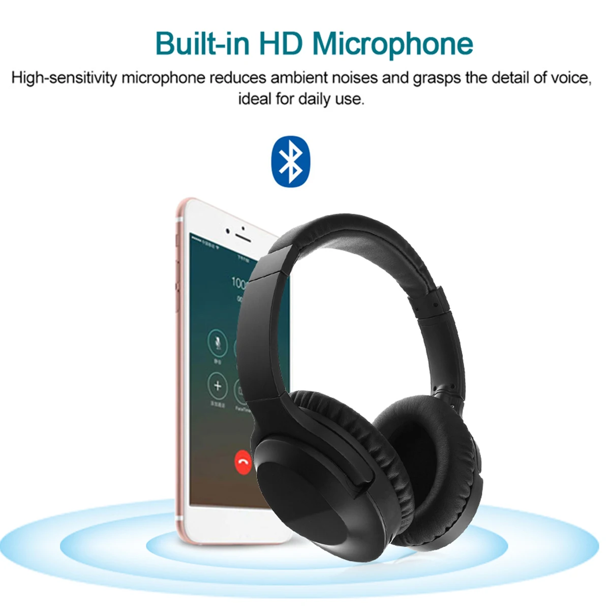 JRGK Bluetooth наушники гарнитура активный шумоподавление ANC над ухом глубокий бас