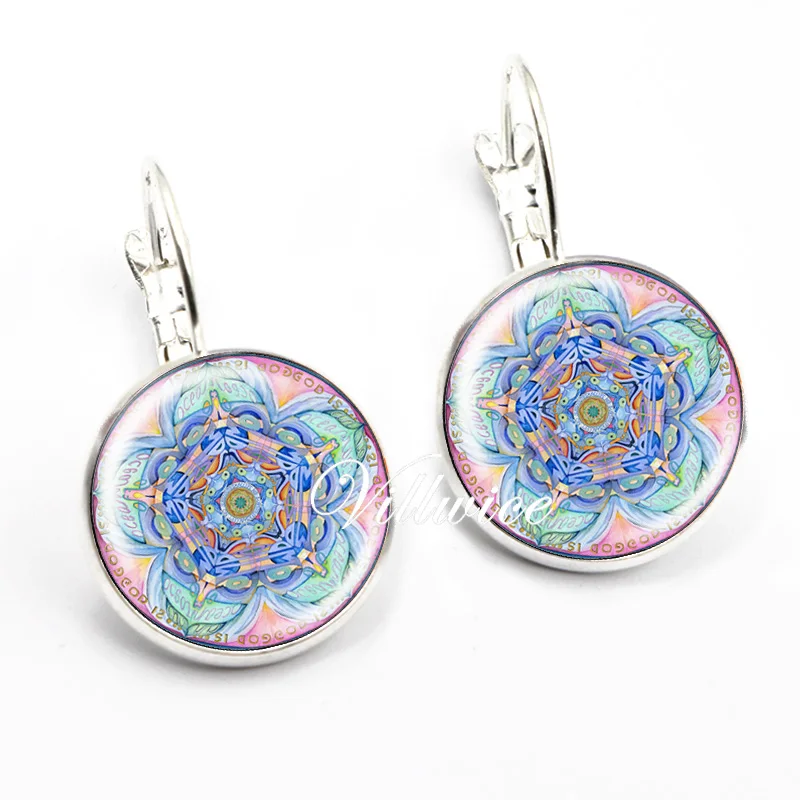 2020 Новое поступление серьги с мандалой ювелирные изделия Ом Символ дзен буддизм