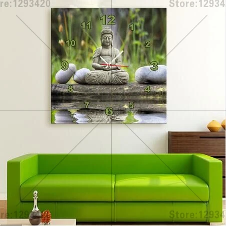 Diy 5d алмазная живопись Будда и Часы вышивка крестиком рукоделие полная Дрель