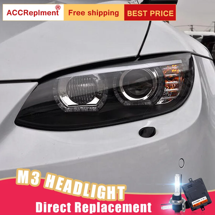 2 шт. светодиодный фары для BMW M3 E92 E93 2008 2013 Автомобильные ангельские глазки