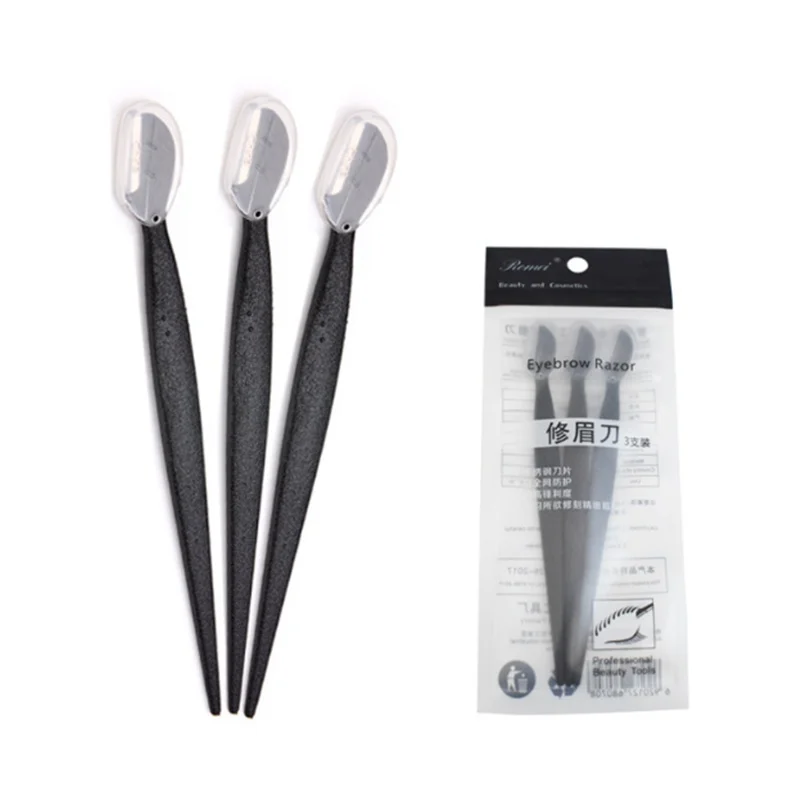 3PCS/Set Eyebrow Razor Facial Hair Remover Trimmer Sharp Mini Makeup Knife Shaper Shaver for Women | Красота и здоровье