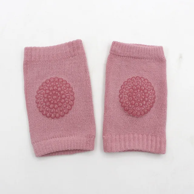 pink Детские наколенники из хлопка для безопасности Ползания, налокотники, наколенники для малышей, более теплое колено, защита - Цвет: pink