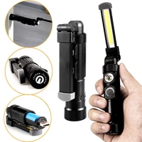 waterproof cob led rechargeable flexible inspection hand lamp torch work light magnetic super bright bz