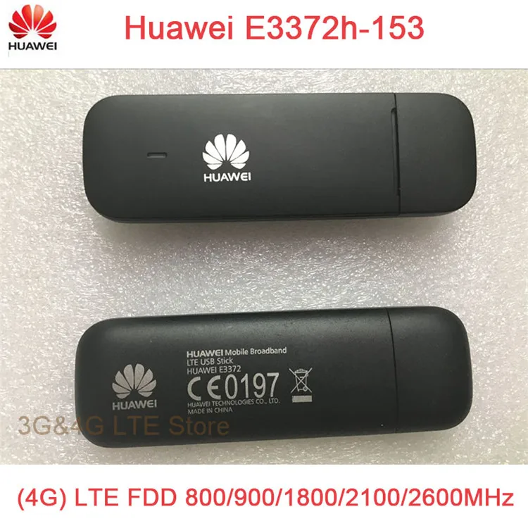 20 шт./лот DHL разблокированный huawei E3372 E3372h-153 4G LTE модем черный цвет