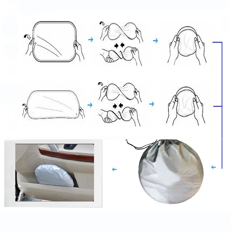 6 шт./комплект складной солнцезащитный козырек для лобового стекла автомобиля