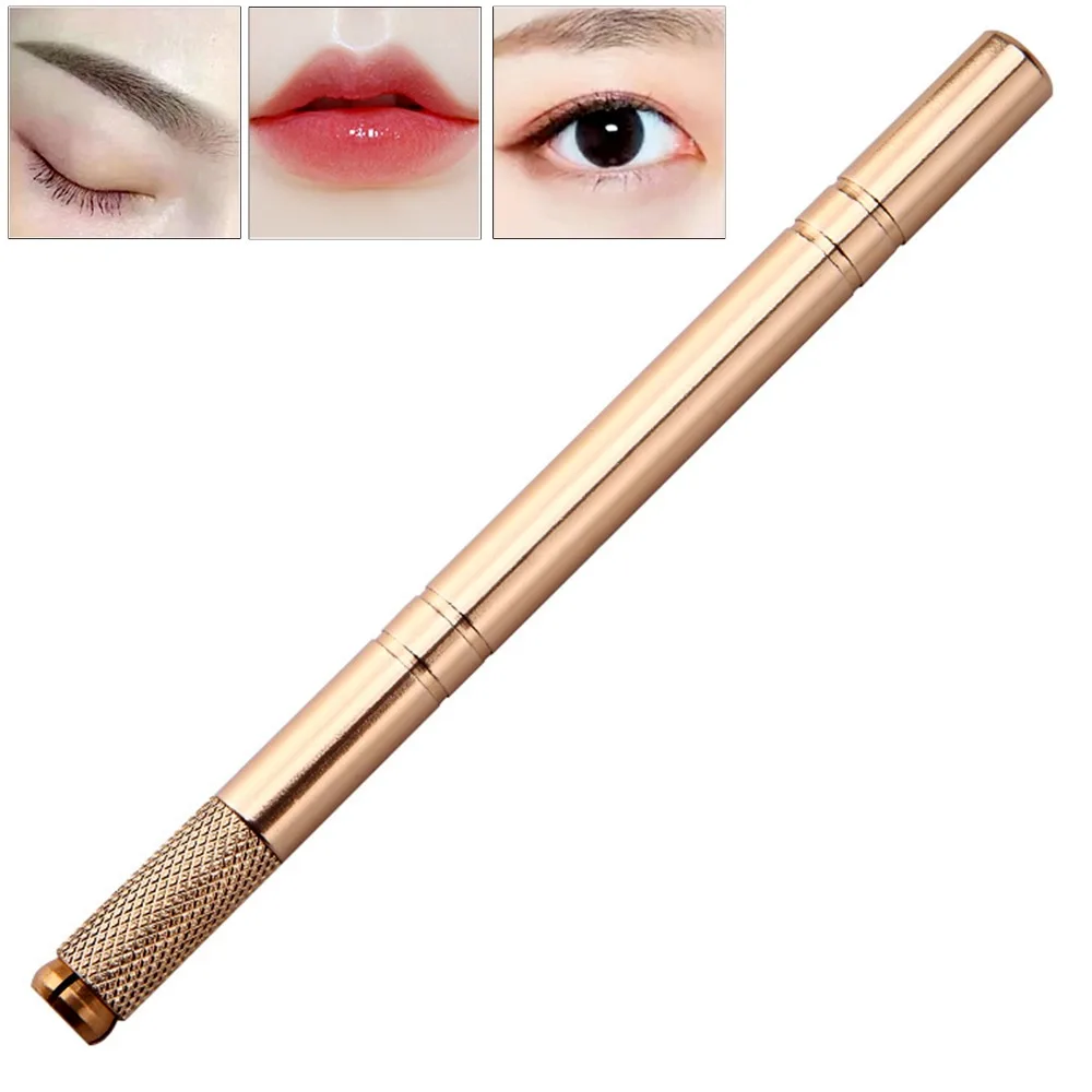 

1PCS Gold/Silver Microblading Pen Eyebrow Eyeliner Lip Makeup Tattoo Manual Tool Needle Holder
