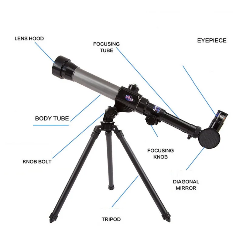 

Астрономический телескоп со штативом и регулируемым рычагом