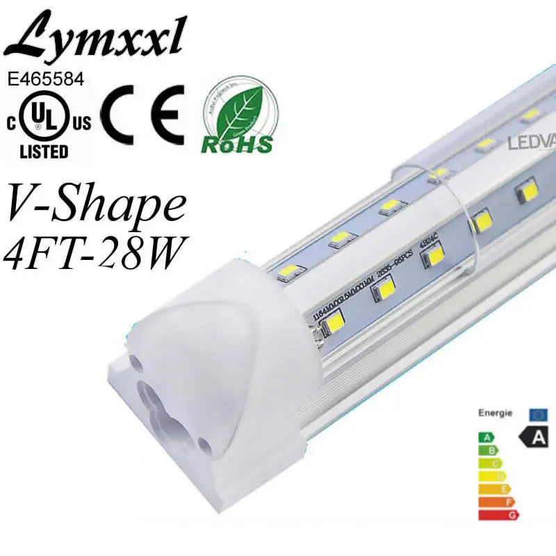 V образная 4 фута светодиодная дверная подсветка для холодильника T8 28w