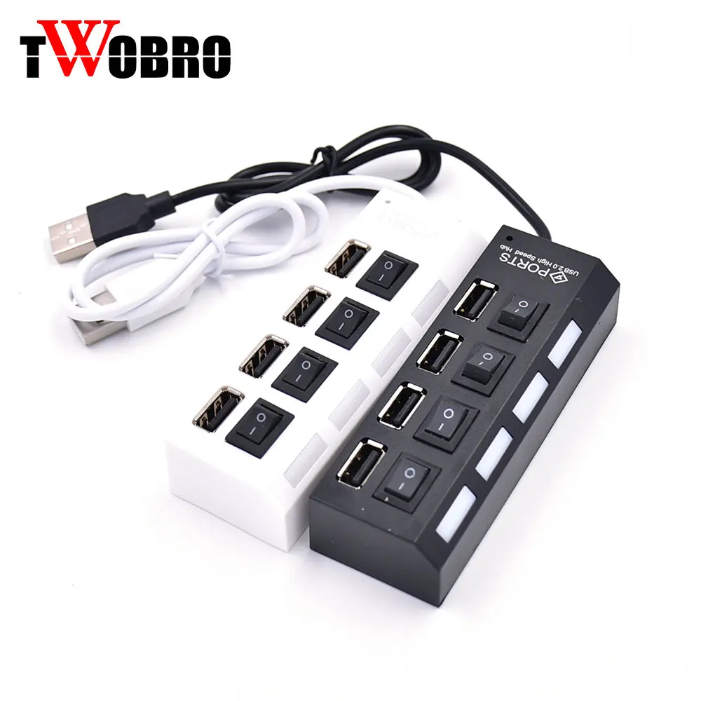 Usb хаб 2 0 4 портовый 7 usb разветвитель адаптер с выключателем вкл./выкл.