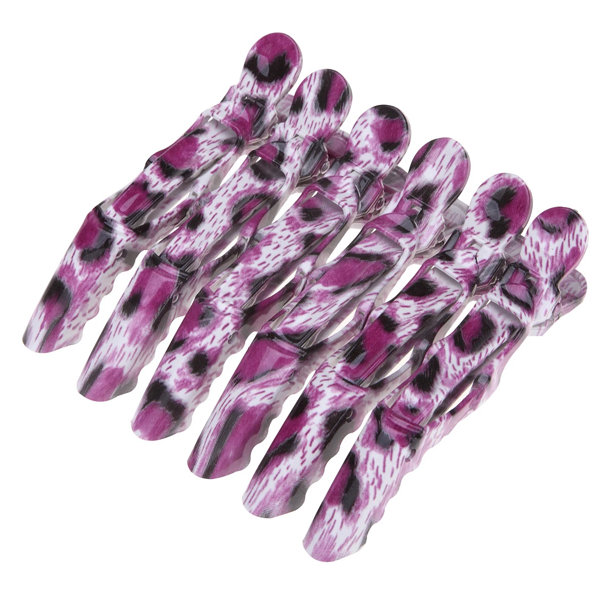 6Pcs/set Plastic Alligator Crocodile Tension Hair Clamp Cilp DIY Cutting Sectioning Clamps Grip Pro Salon Styling Barber Tools | Красота и