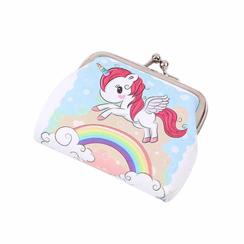 Women Coin Purse Cartoon Unicorn Small Wallets Leather Hasp Money Bag Lady Cute Unicorn Purse Drop Shipping