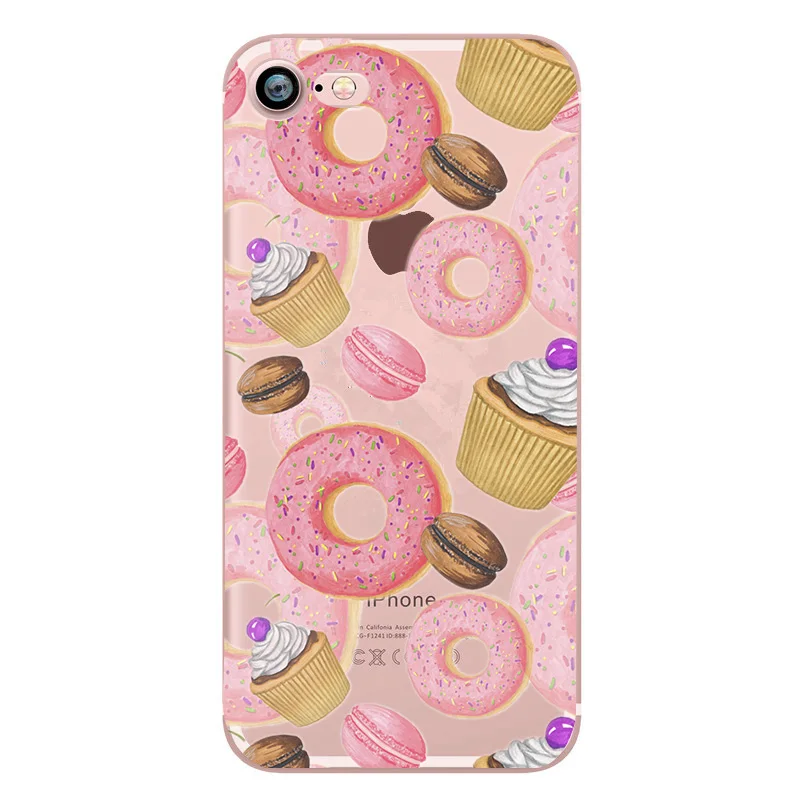 Silicone Case For iPhone 7 Plus 8 X 10 Donuts Macaron Cover 6 6s 5 5S SE Soft Capa ipone s Capinha |