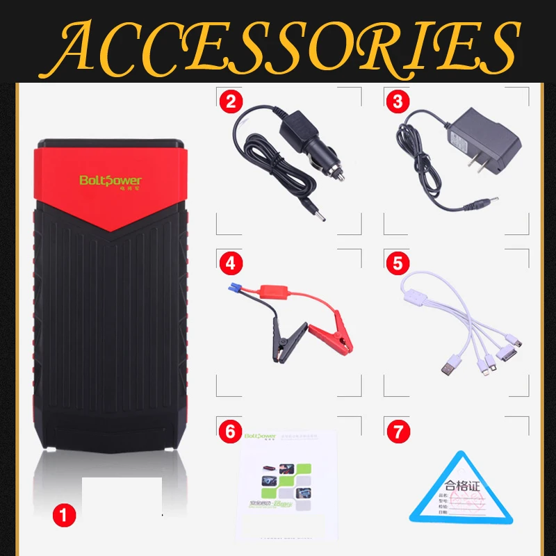 Пусковое устройство для автомобиля высокой емкости Портативное аварийное