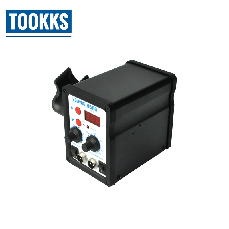 UYUE 8586 2 в 1 SMD паяльная станция 700 Вт паяльная станция Annd фена сварочные ремонтные наборы с 3 насадками