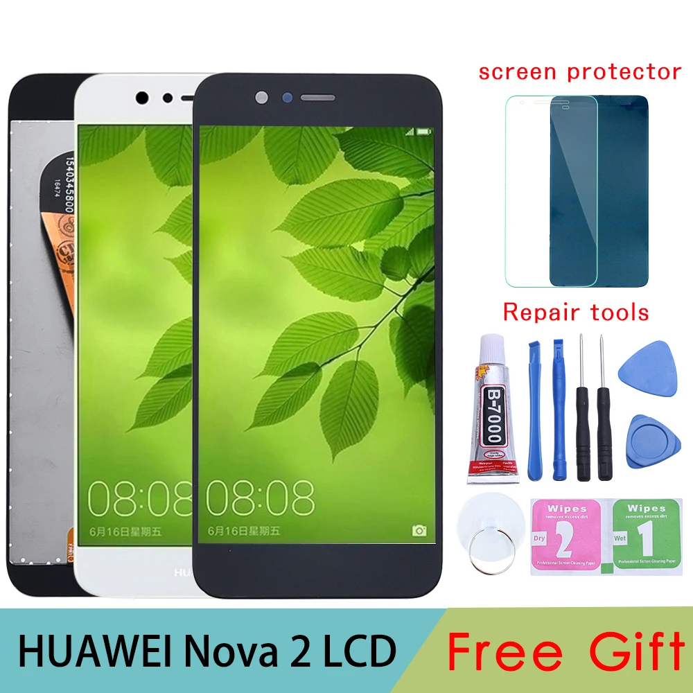 Huawei Nova 2 Plus ЖК-дисплей кодирующий преобразователь сенсорного экрана в сборе BAC L23 L03 для huawei Nova 2 lcd Nova2 PIC LX9 L29 L09 экран