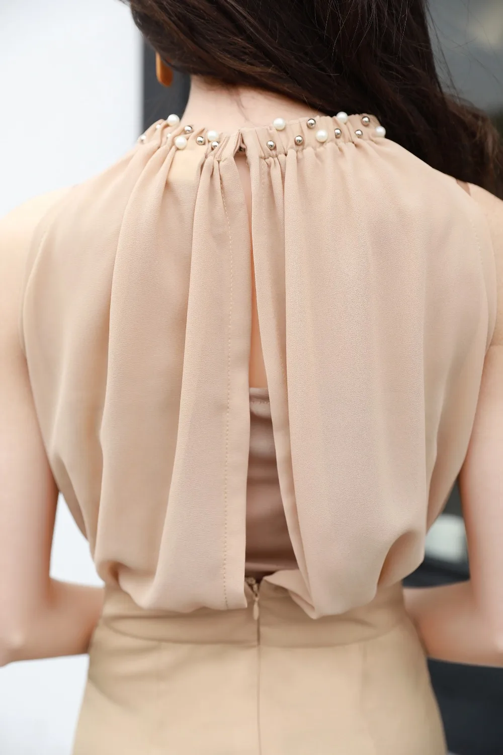 Высококачественный Летний Новый Модный комбинезон без рукавов в офисном стиле