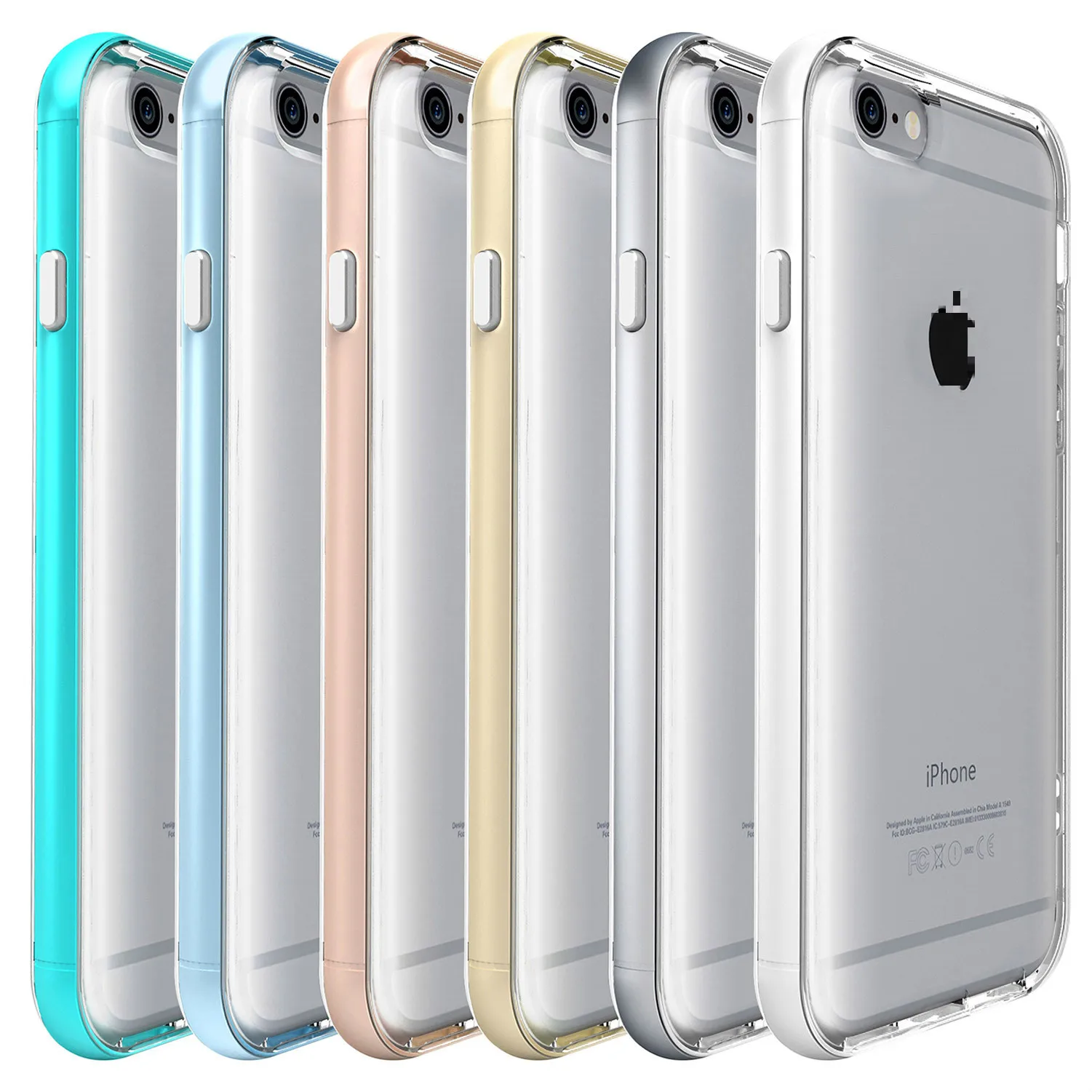 COMOSSO Партнером Серии PC + TPU Case for iphone7 7 плюс 6 6s splus case with candy цвет рамки и transparant