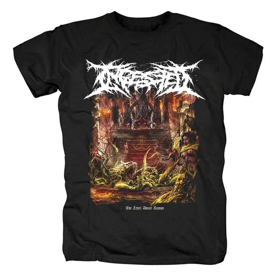 7 7 дизайнов Ingested Rock брендовая черная футболка 3D ММА фитнес тяжелый металл хлопок короткий рукав принт Дьявол Футболка Demon - Цвет: 7