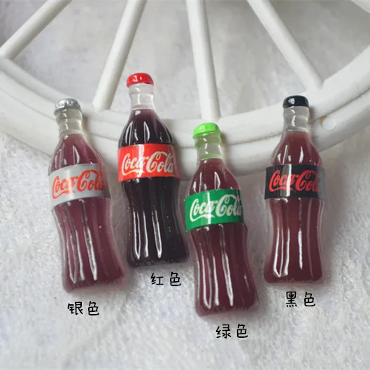 4pcs cola 4 шт слизи амулеты колы бутылки смолы Пластилин слизи аксессуары бусины для рукоделия Скрапбукинг поделки - Цвет: 4pcs cola
