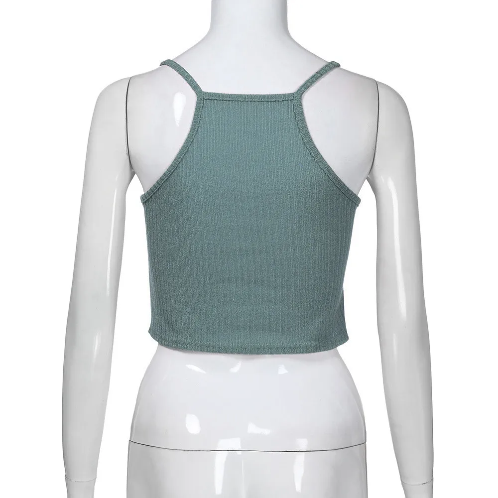 Модная женская сексуальная майка FEITONG жилет с открытыми плечами блузка лямкой на