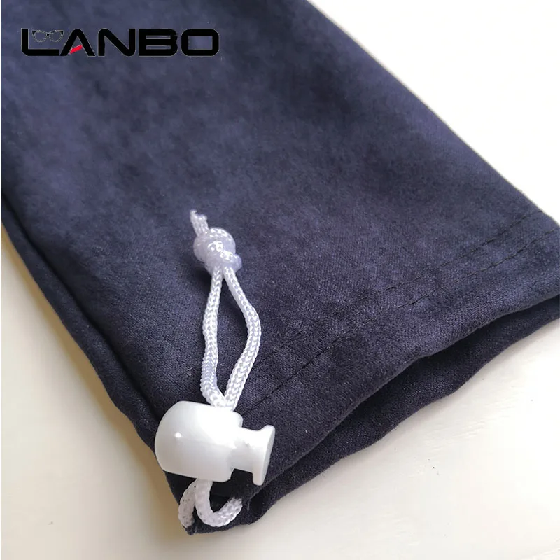 LANBO 50 шт./лот, 18*9 см, сумка, Чехол для очков, мягкие очки, замшевые очки, аксессуары,, чехол для солнцезащитных очков, Синий чехол S43