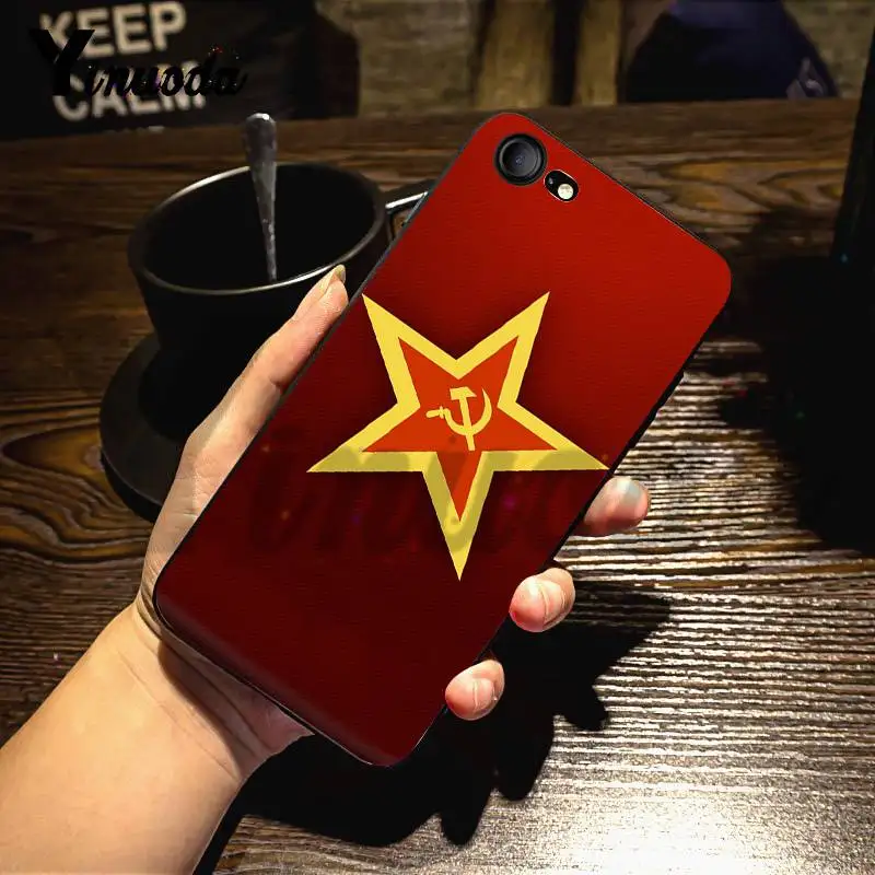 

Yinuoda USSR Soviet Emblem Flag Luxury Coque Shell Phone Case for iPhone X 6 7 6s 7plus 8 8Plus 5 5S 5C 11 11pro 11promax