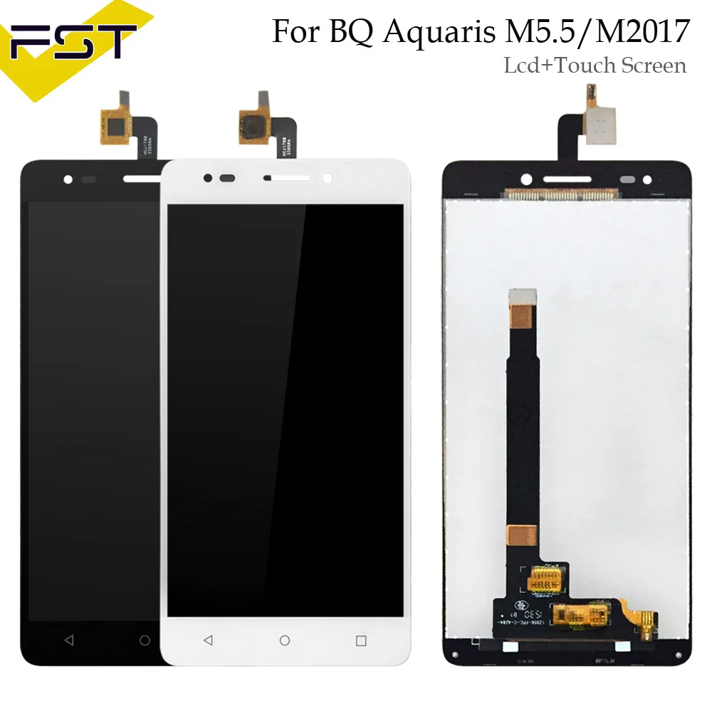 Для BQ Aquaris M5.5/BQ Aquaris M2017 ЖК-дисплей с кодирующий преобразователь сенсорного экрана в сборе для BQ M5.5 ЖК-панель Tactil