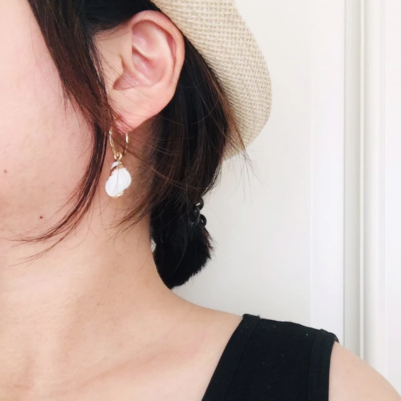 Coco &amp willow Подвеска из натуральной раковины богемные Висячие серьги для женщин