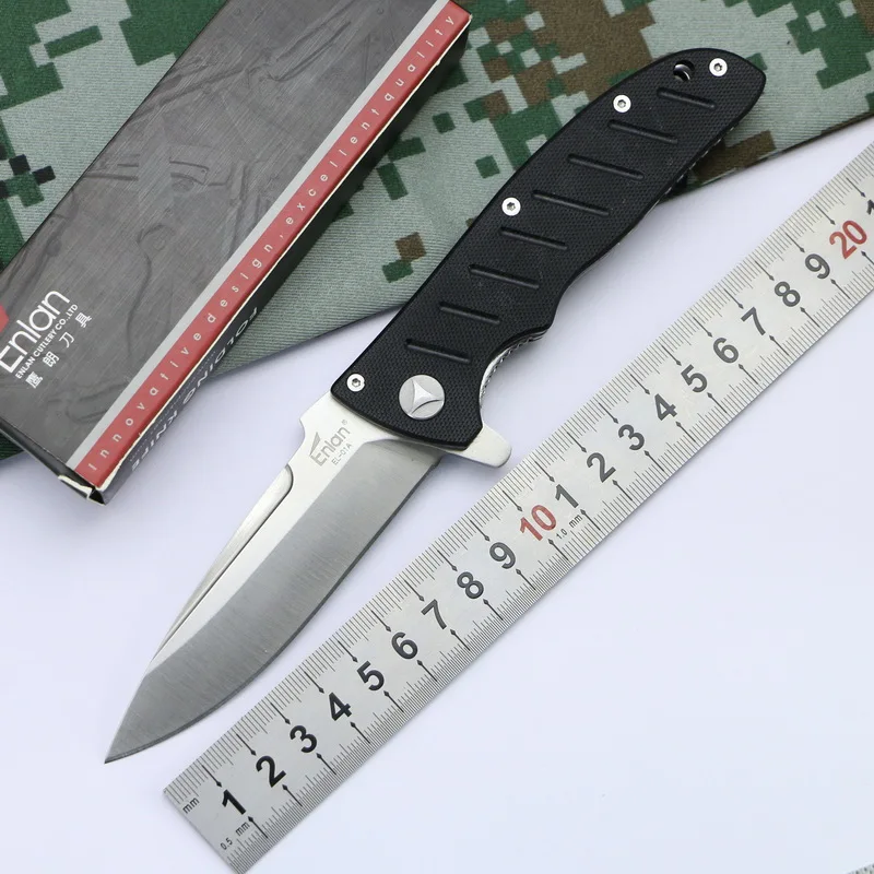 Enlan EL 01A складной нож с полузубами 8Cr13Mov лезвие G10 ручка Подарочный Походный