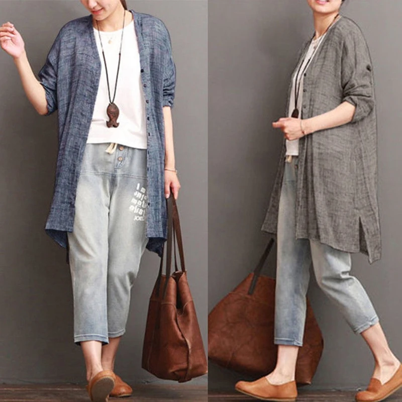 Пальто женское кимоно куртка повседневная Цветочная Кардиган с длинным рукавом