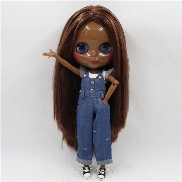 doll clothes shoes Ледяные дни Фортуны завод blyth кукла супер черная кожа тон темная кожа короткие красные волосы тело 1/6 30 см BL1248 - Цвет: doll clothes shoes