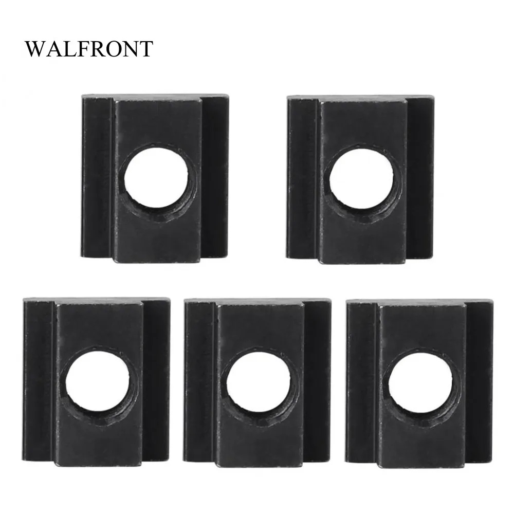 

WALFRONT 5pcs/Lot T Slot Nuts Black Oxide Clamping Table Slot Nut Fasteners Screw M12 Thread Fit Machine Tool Tables Repair Tool