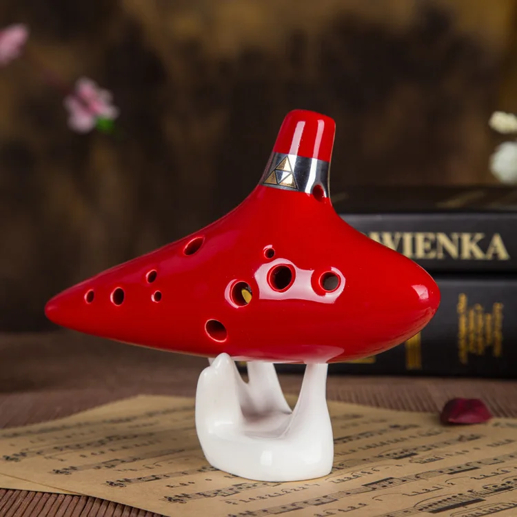 Керамическая подводная лодка Ocarina Flute Alto C с 12 отверстиями Дымчатая музыкальный