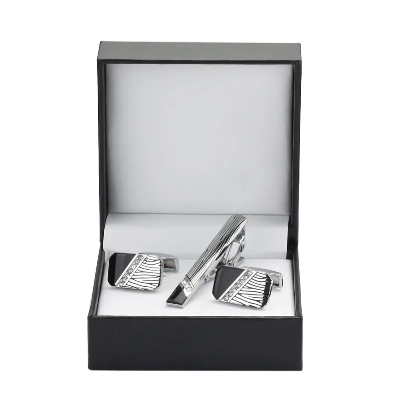 Зажим для галстука запонки подарочный набор 18 стилей на выбор Мужской зажим
