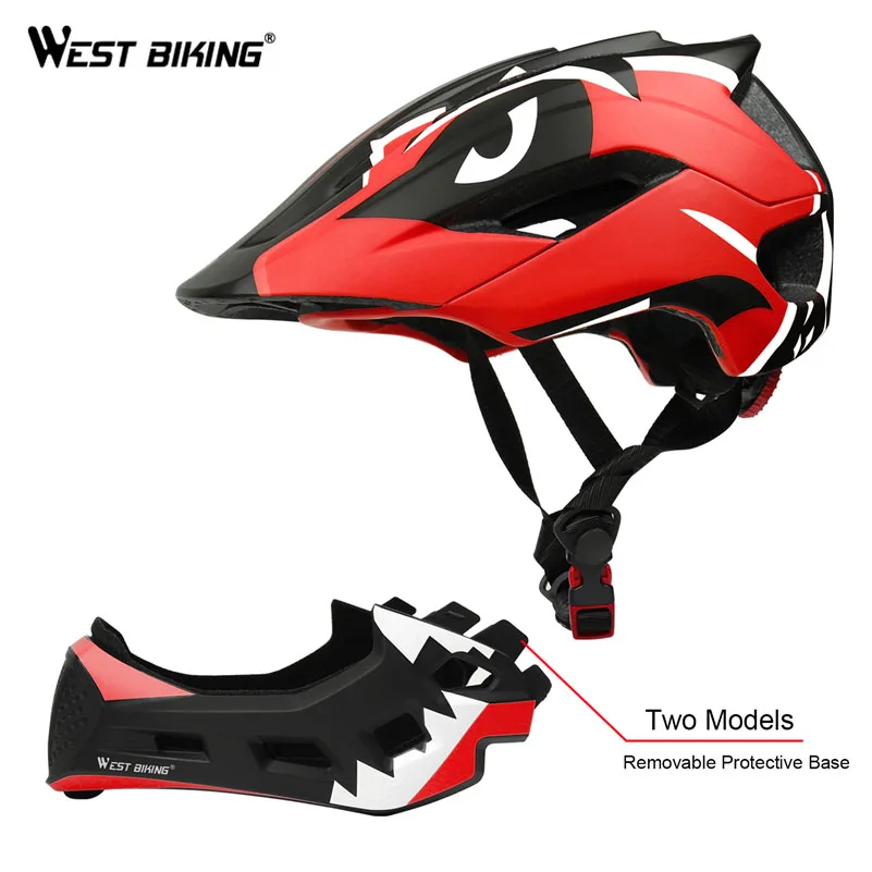 WEST BIKING защитный велосипедный шлем для детей гоночный детский с полным лицом