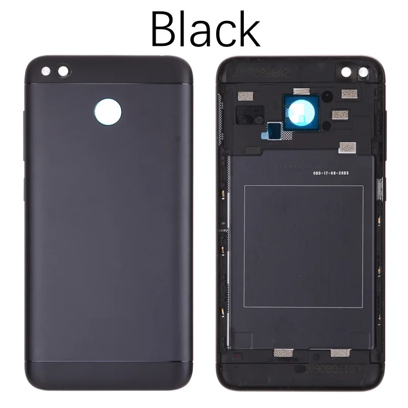 Redmi 4X Black Оригинальная задняя панель корпуса для XIAOMI Redmi 4X задняя крышка батарейный отсек с кнопкой включения громкости объектив камеры запасные части - Цвет: Redmi 4X Black