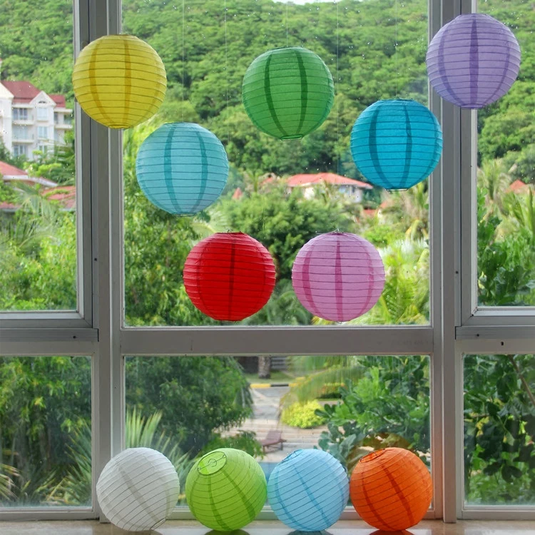 Круглые Китайские бумажные фонари 10 15 20 25 30 35 40 см|paper ball|paper lanternpaper chinese lanterns |