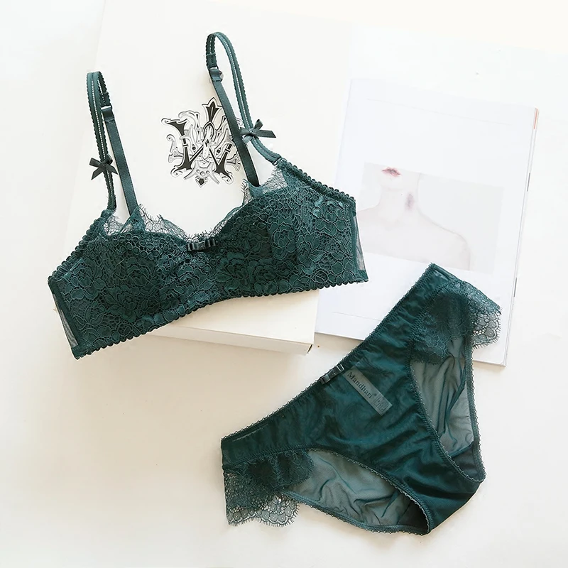 Европейский романтичный сексуальный Набор хлопковых бюстгальтеров с половинной
