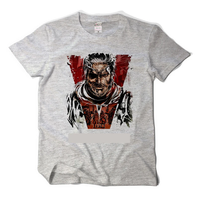 Xuanyutee The Phantom Pain Metal Gear Однотонная футболка Homme De Marque с коротким рукавом и круглым
