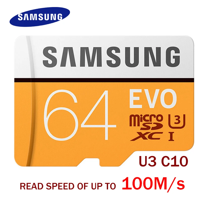 Карта памяти MicroSD SAMSUNG EVO Micro SD карта 32 ГБ 64 128 Class10 слот для карт SDXC UHS-I Trans Flash 4K HD